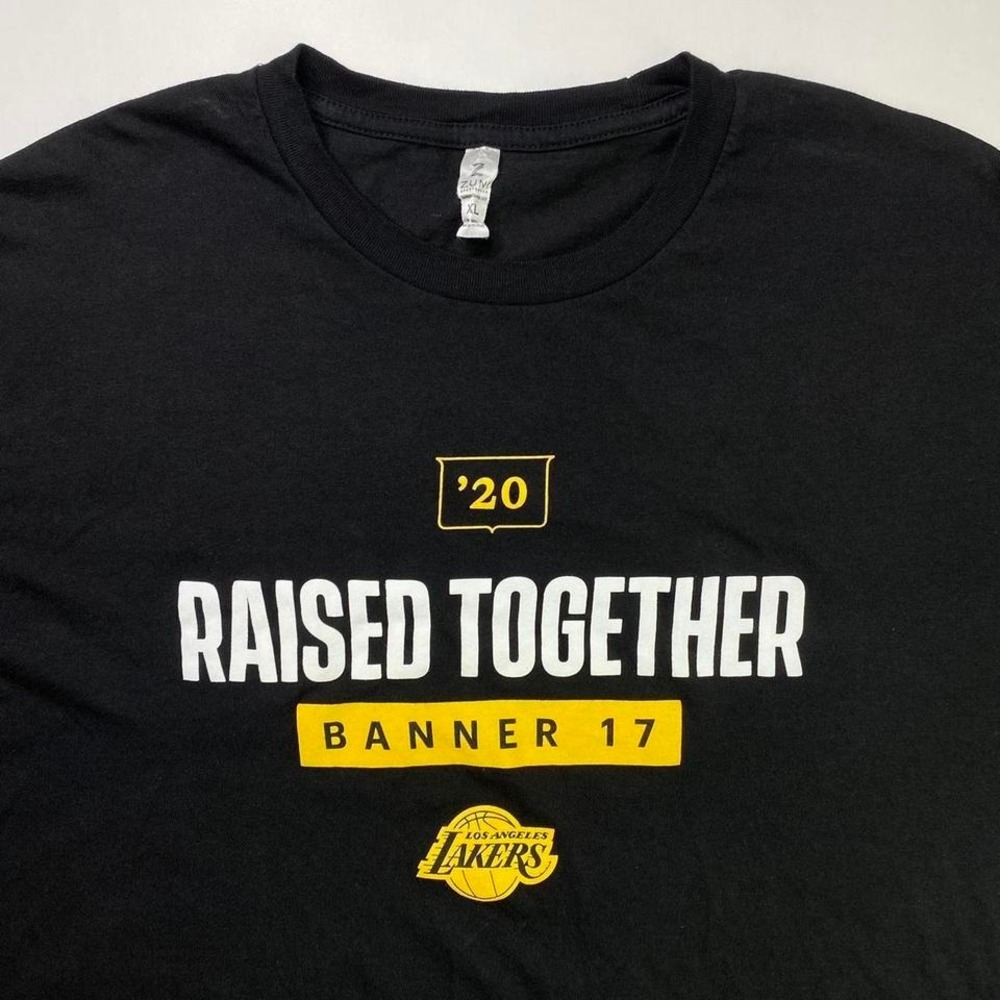 LA Los Angeles Lakers basketball promo shirt - 2020 Raising together - Banner 17